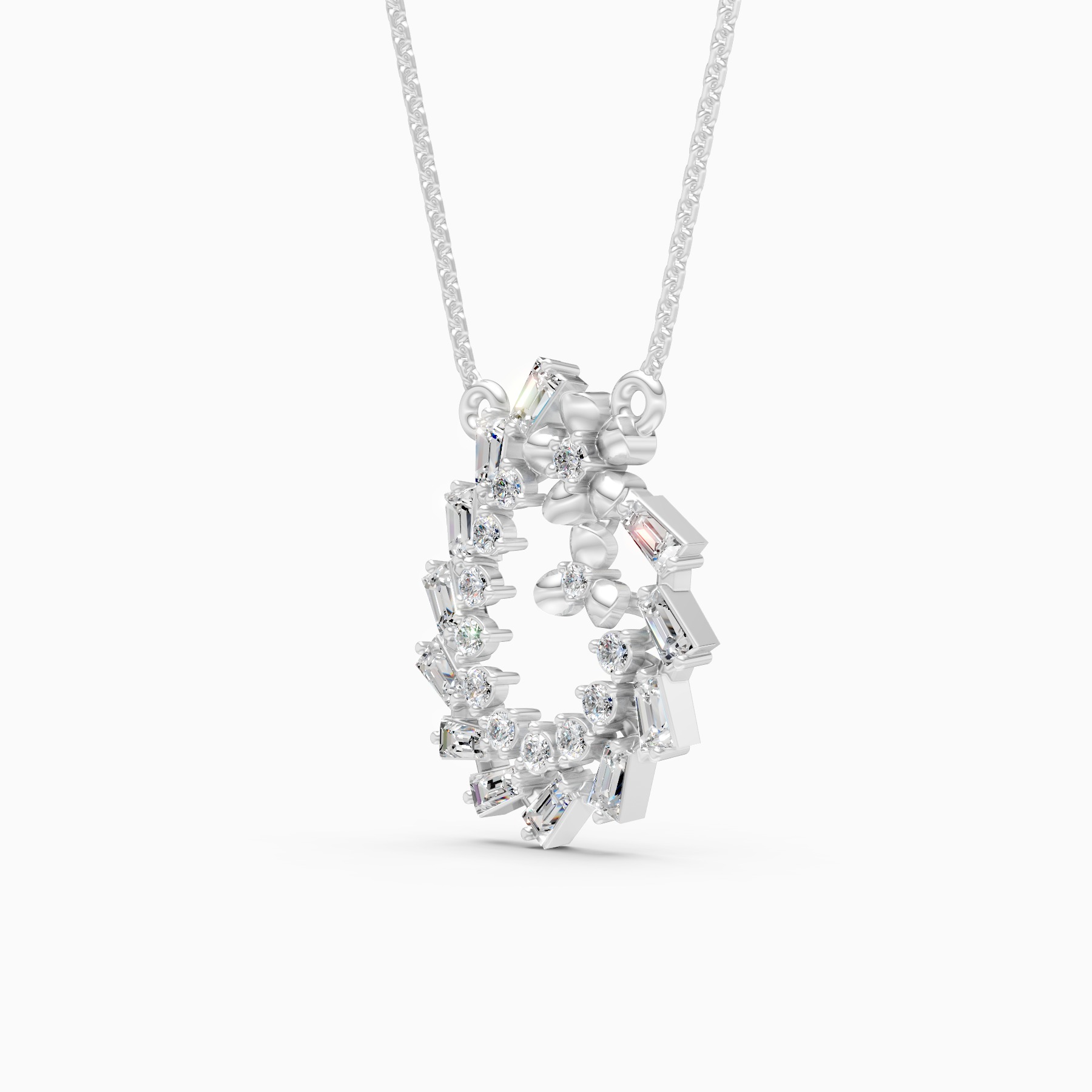 Intricate Spiral Lab Grown Diamond Pendant